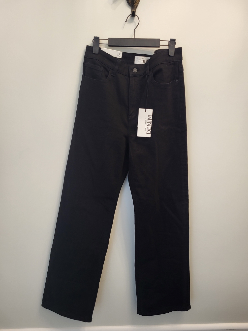 New Dynamite Heidi Black Wide-Leg Denim Jeans